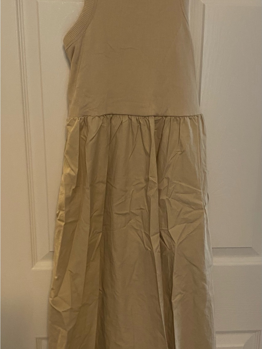 Women’s Sleeveless Casual Tan Maxi Dress